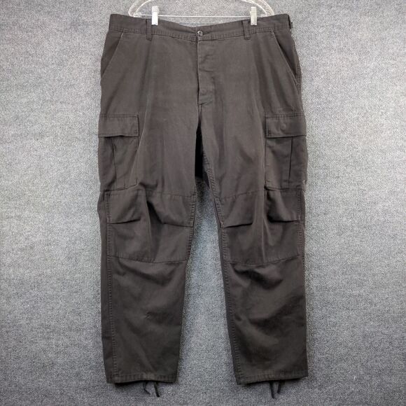Tru-Spec Cargo Pants Men's Size XL Black Flat Front Multi-Pocket Polyester Blend - Picture 2 of 10